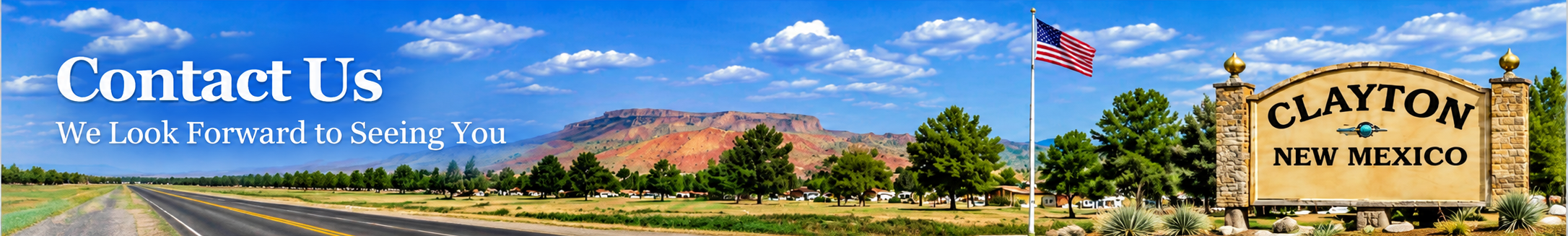 Clayton, New Mexico contact banner